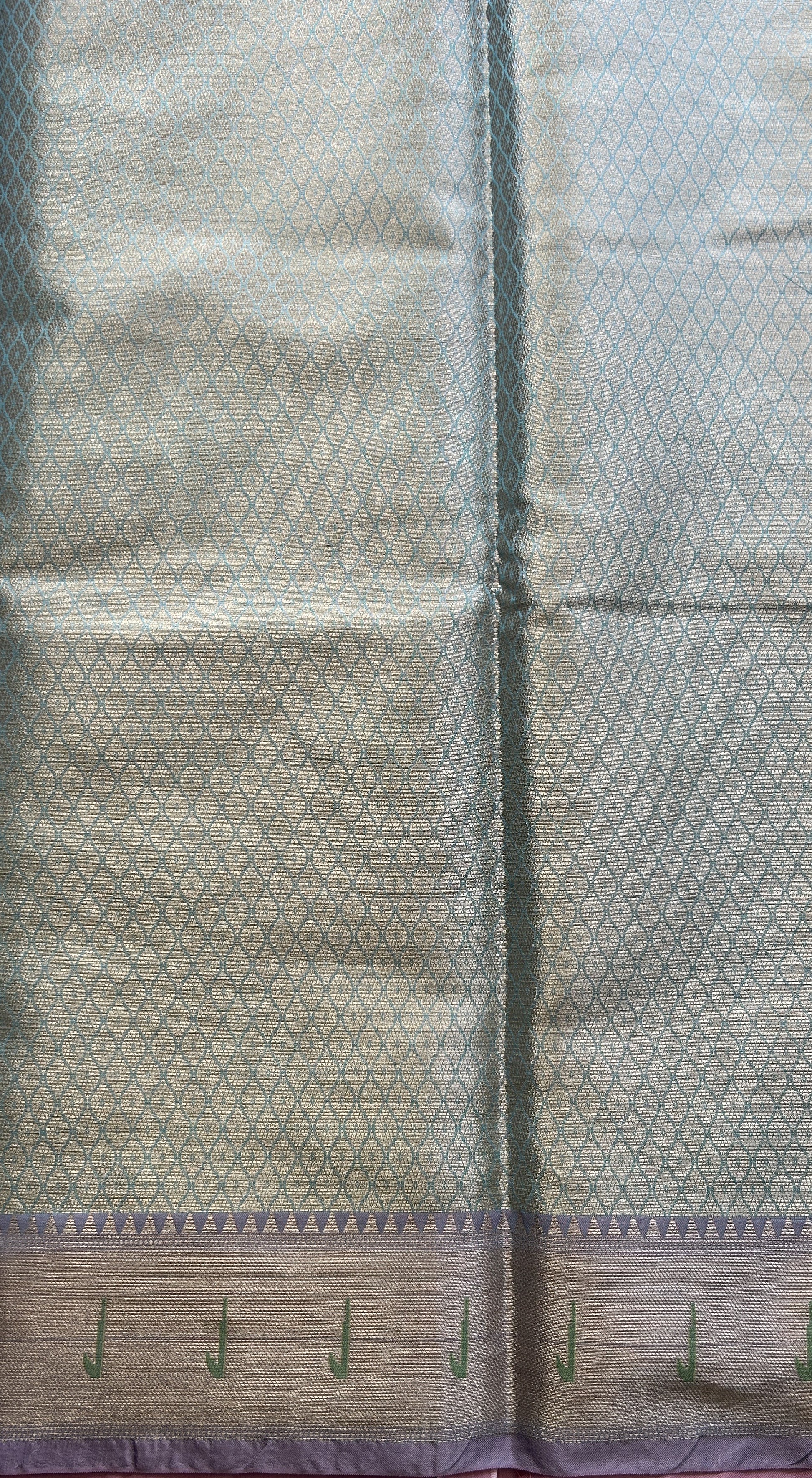 Silk kota Allover Saree Light Pink colored Complemented with a Muniya Border. - Sampradaya Designer Studio