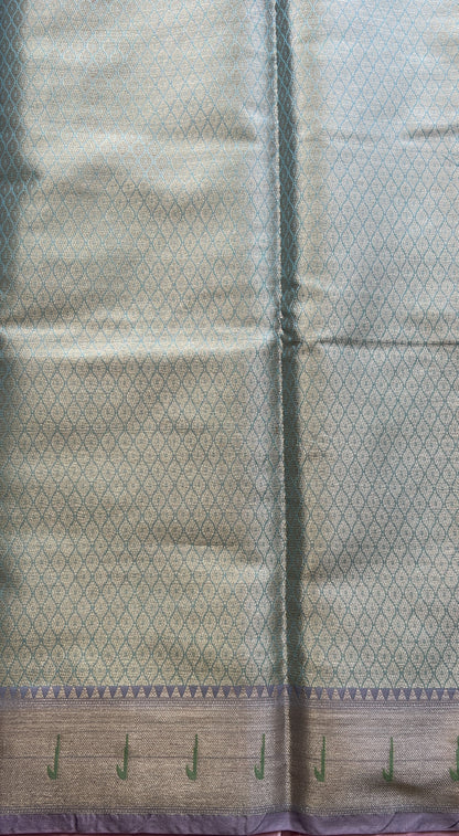 Silk kota Allover Saree Light Pink colored Complemented with a Muniya Border. - Sampradaya Designer Studio