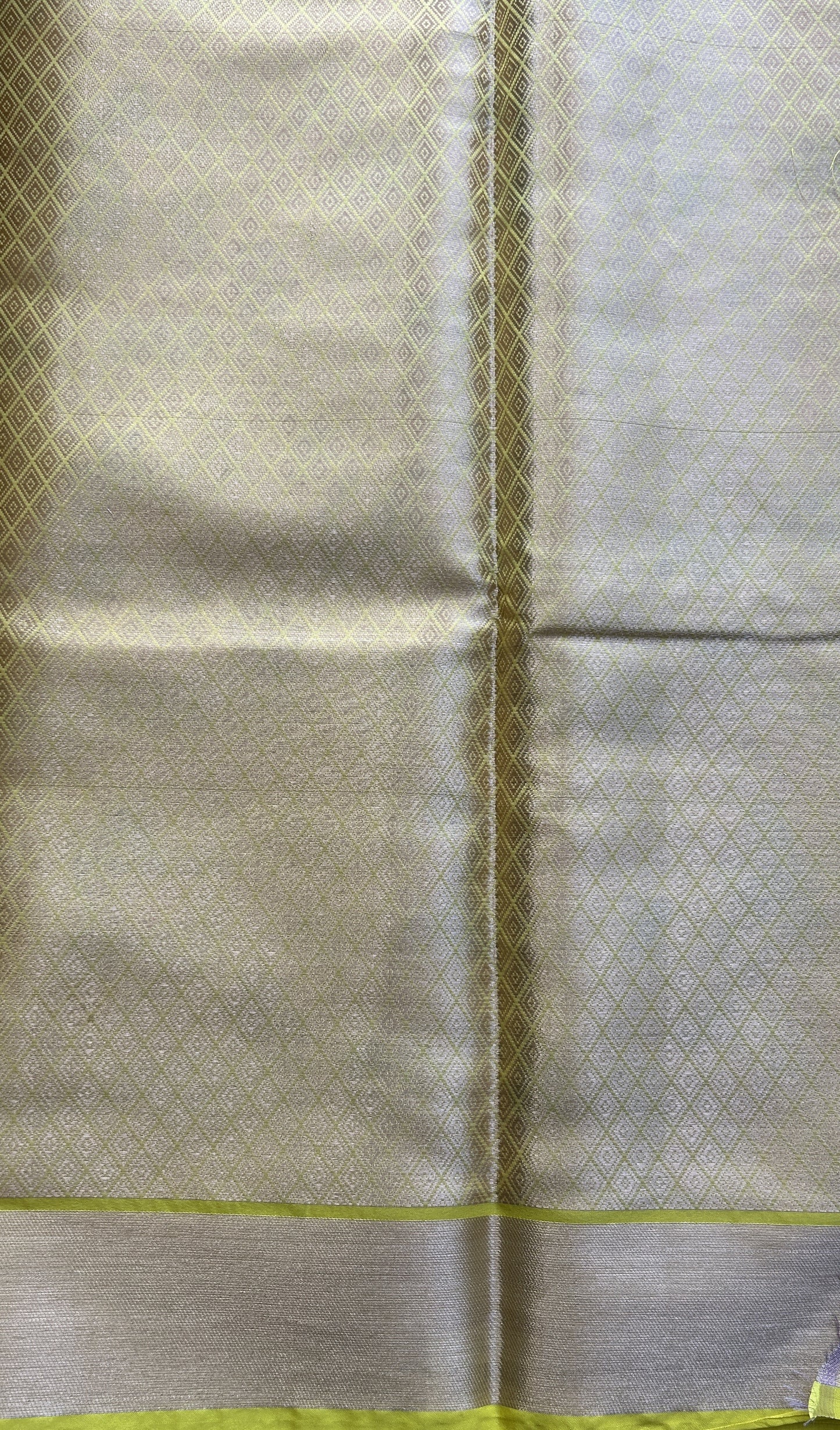 Silk kota Allover Saree Light Yellow colored Complemented with a Zari Border. - Sampradaya Designer Studio