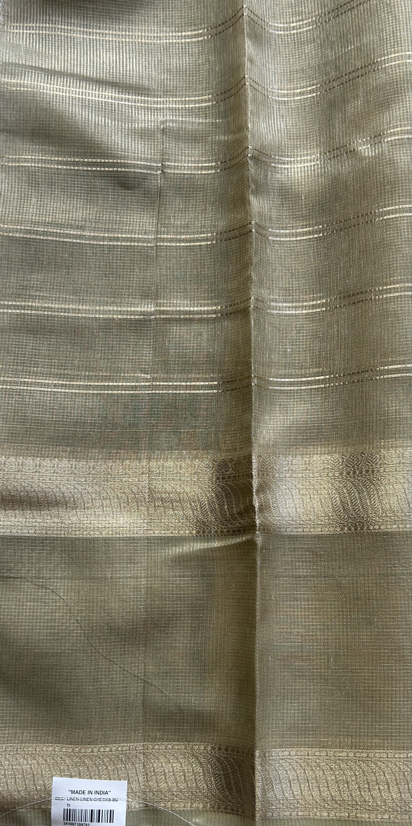 Tissue Silk kota Saree Light Green colored Complemented with a Buti Border. - Sampradaya Designer Studio