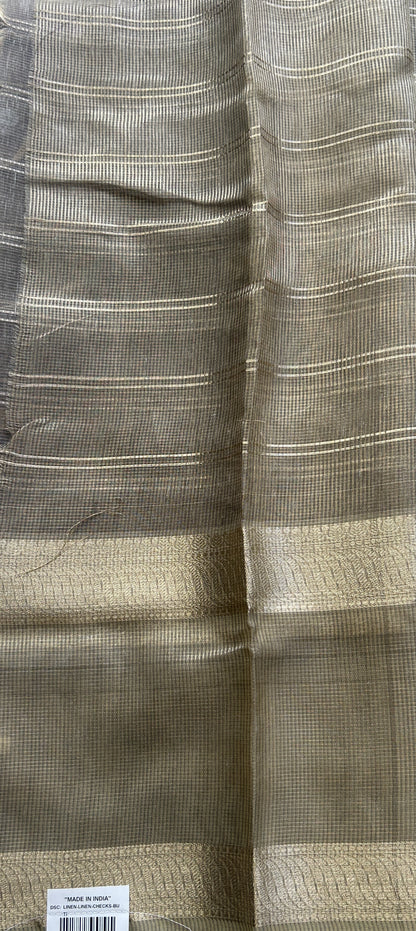 Tissue Silk kota Saree Elephant Gray colored Complemented with a Buti Border. - Sampradaya Designer Studio