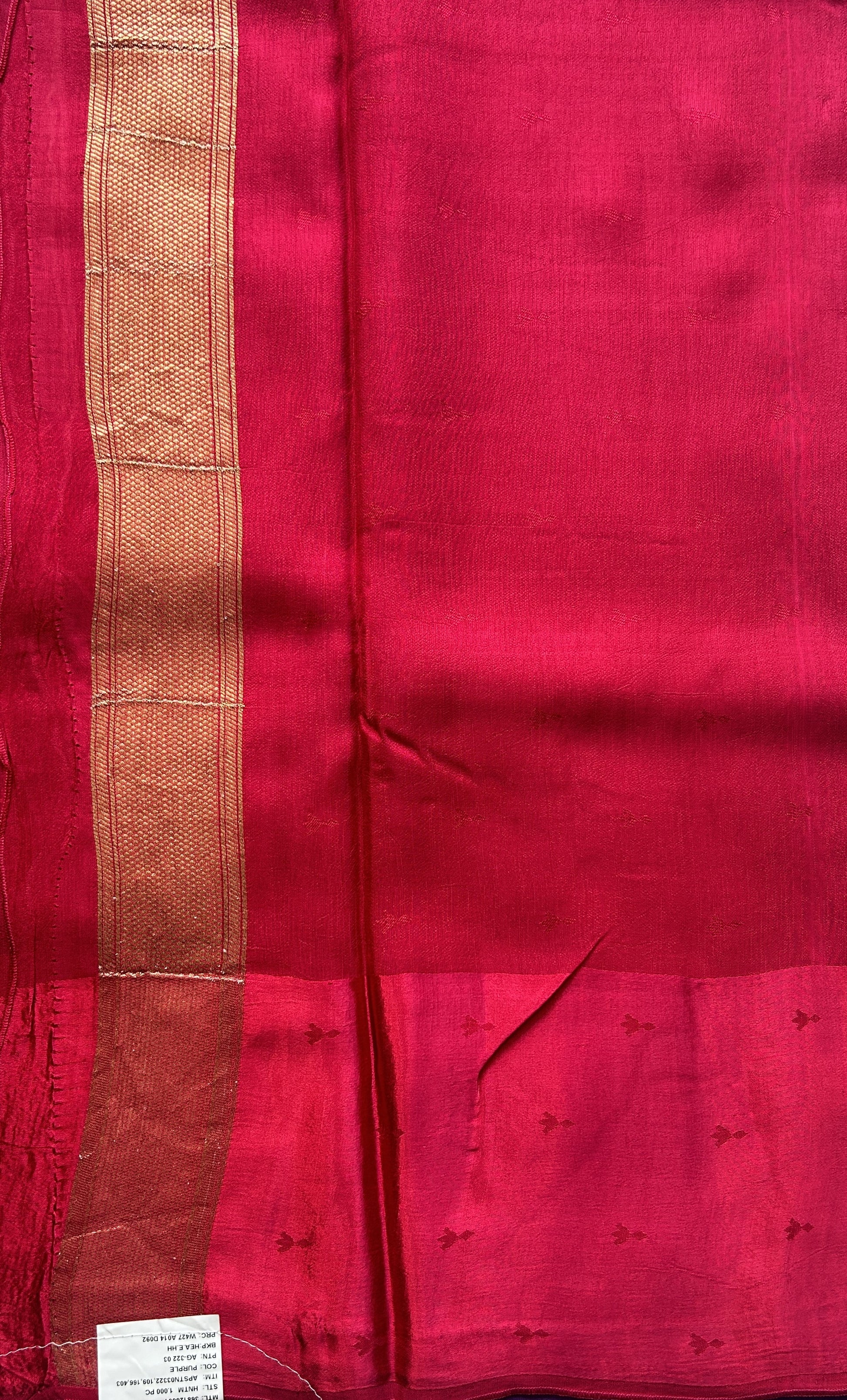 Mona Silk Saree Dark Violet Colored Complemented with a Mashrur Border. - Sampradaya Designer Studio