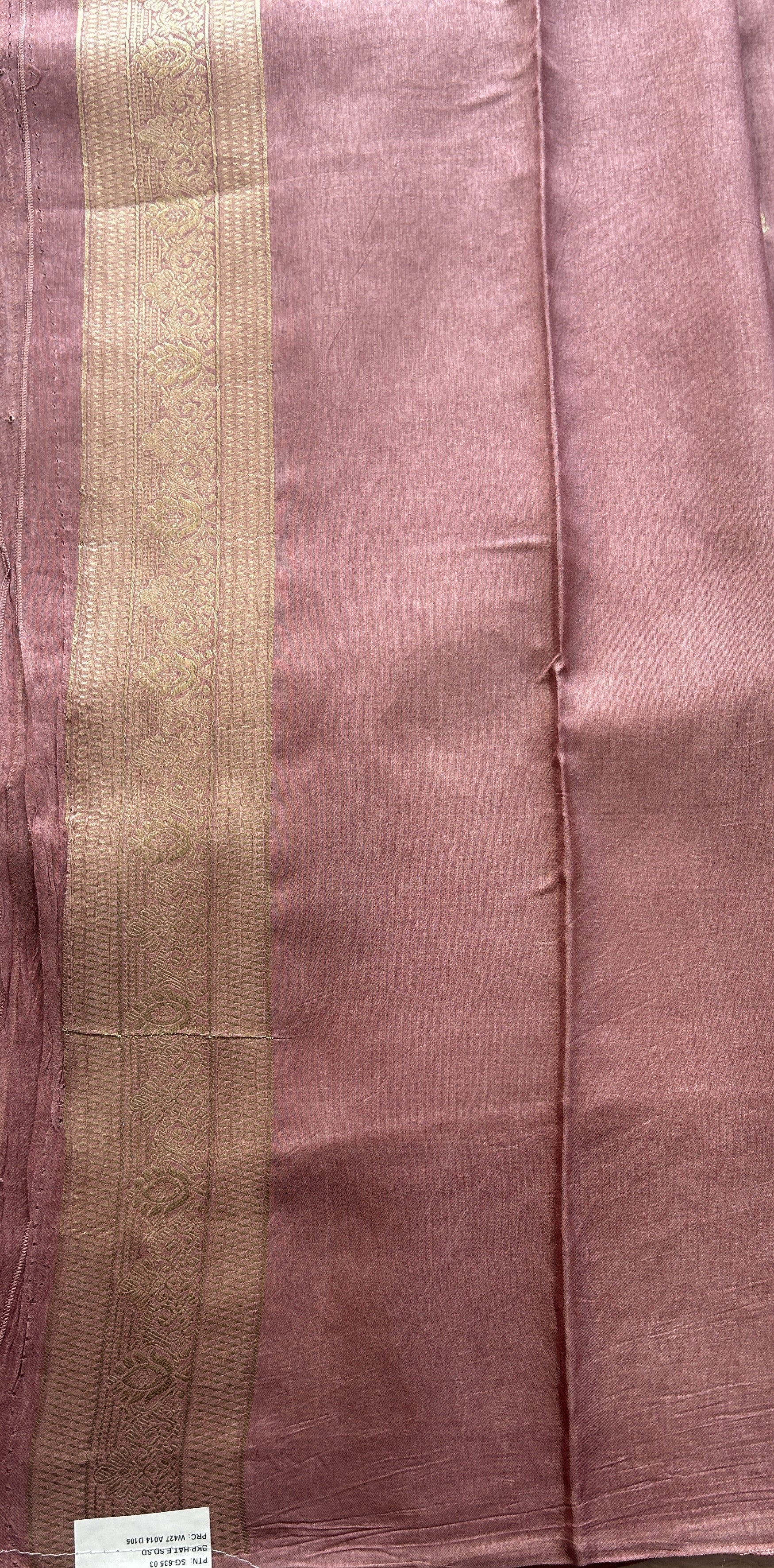 Mona Silk Saree Onion Pink Colored Complemented with a Mashrur Border. - Sampradaya Designer Studio