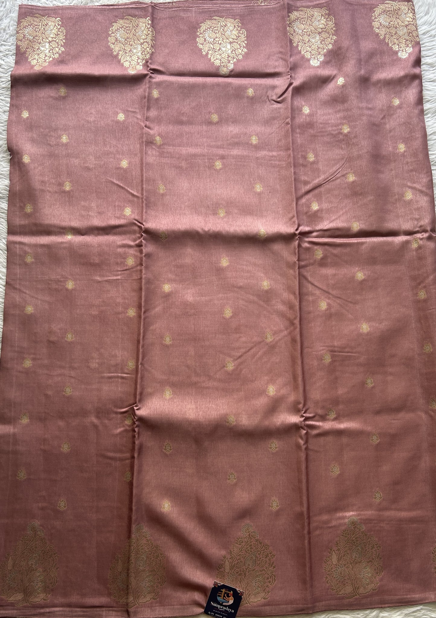 Mona Silk Saree Onion Pink Colored Complemented with a Mashrur Border. - Sampradaya Designer Studio