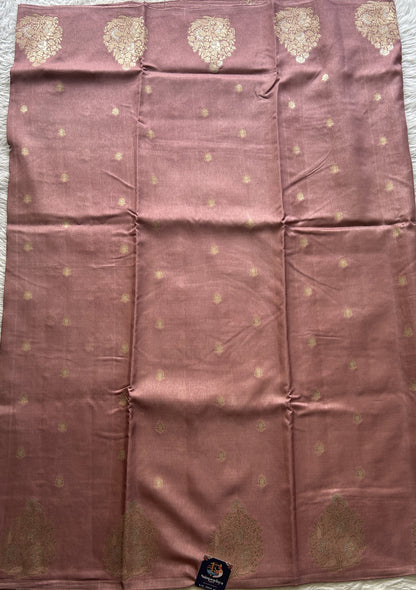 Mona Silk Saree Onion Pink Colored Complemented with a Mashrur Border. - Sampradaya Designer Studio