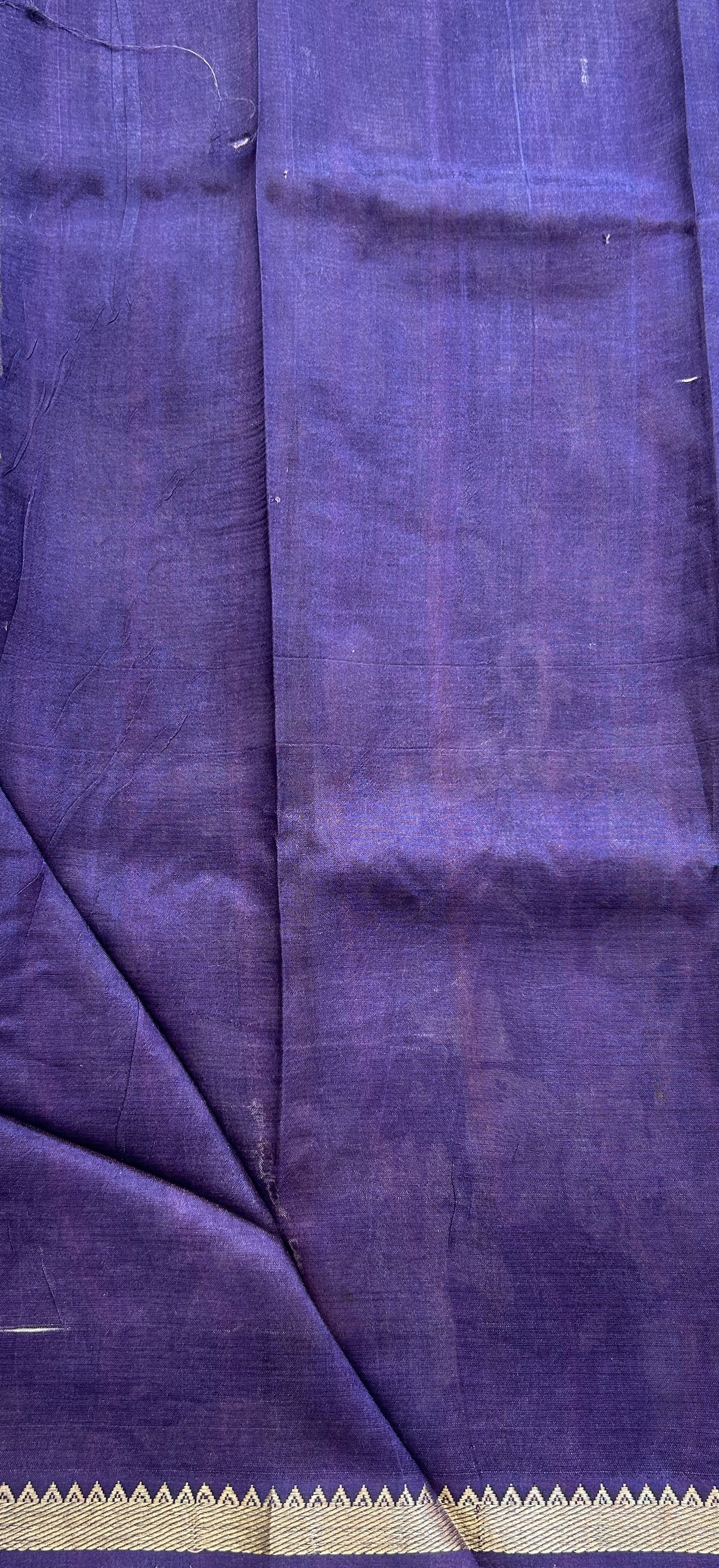 Mangalagiri Pattu Digital Print Saree Purple colored complemented with a Zari Border - Sampradaya Designer Studio