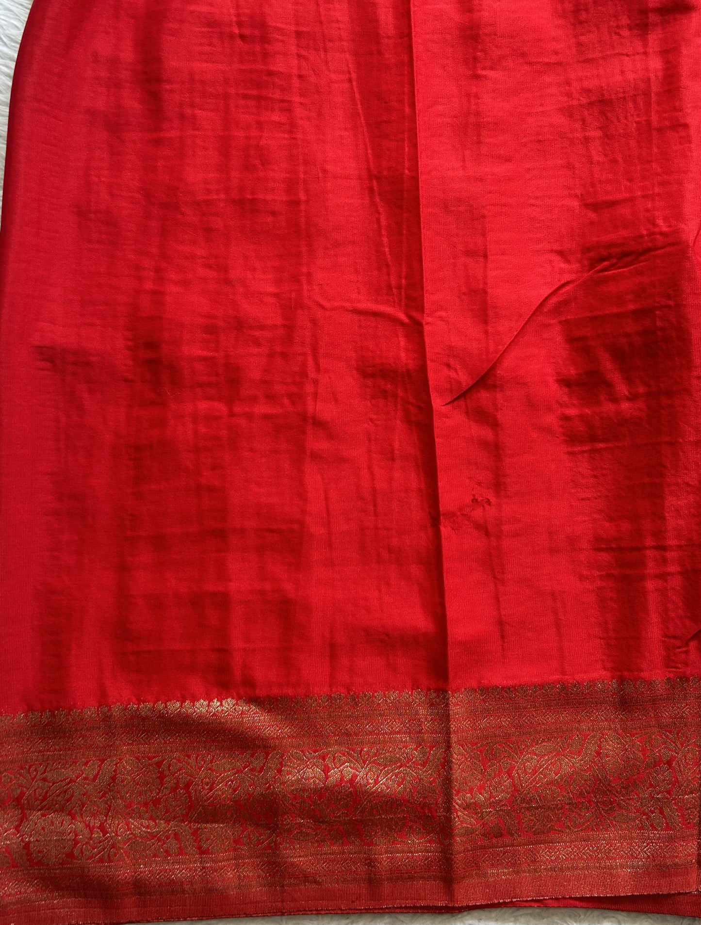 Semi Georgette Saree Ink Blue Colored Elegantly Paired with a Zari Border. - Sampradaya Designer Studio