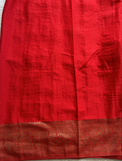 Semi Georgette Saree Ink Blue Colored Elegantly Paired with a Zari Border. - Sampradaya Designer Studio