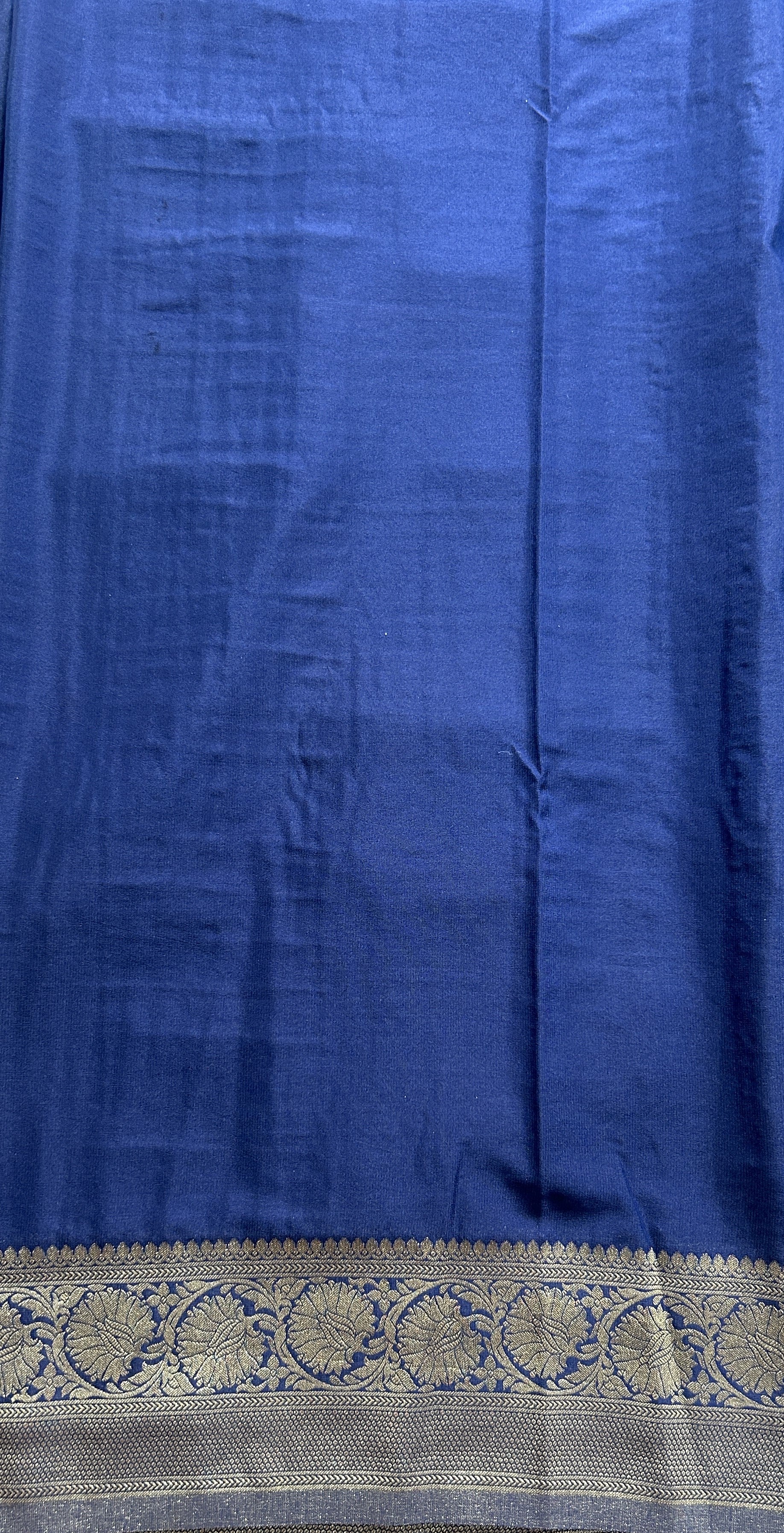 Semi Georgette Saree Aqua Blue Colored Elegantly Paired with a Zari Border. - Sampradaya Designer Studio