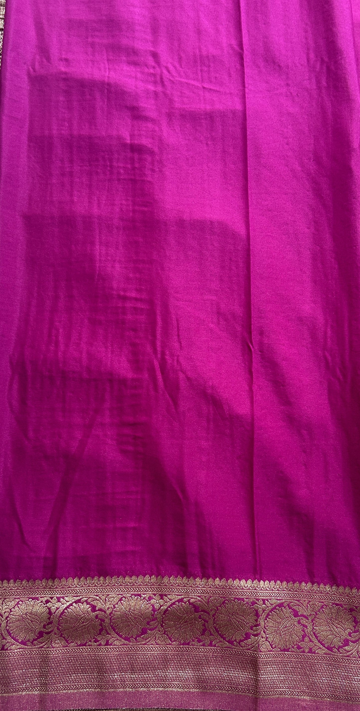 Semi Georgette Saree Peach Colored Elegantly Paired with a Zari Border. - Sampradaya Designer Studio