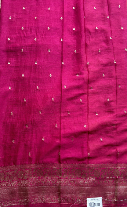 Semi Georgette Saree Pear Colored Elegantly Paired with a Zari Border. - Sampradaya Designer Studio