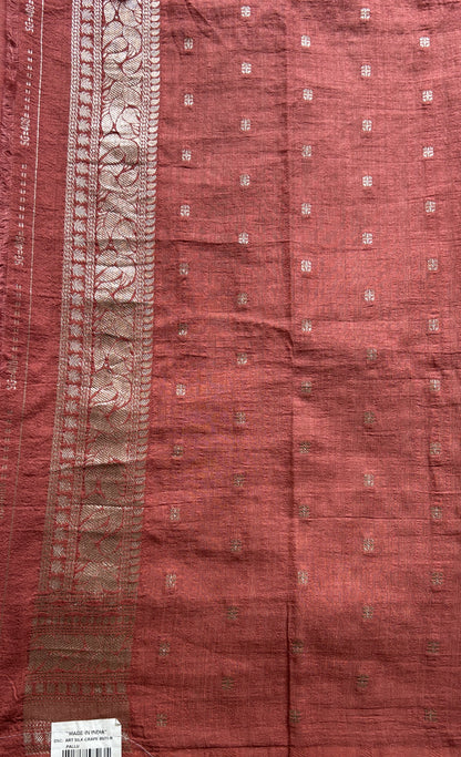 Semi Georgette Saree Hot Pink Colored Elegantly Paired with a Zari Border. - Sampradaya Designer Studio
