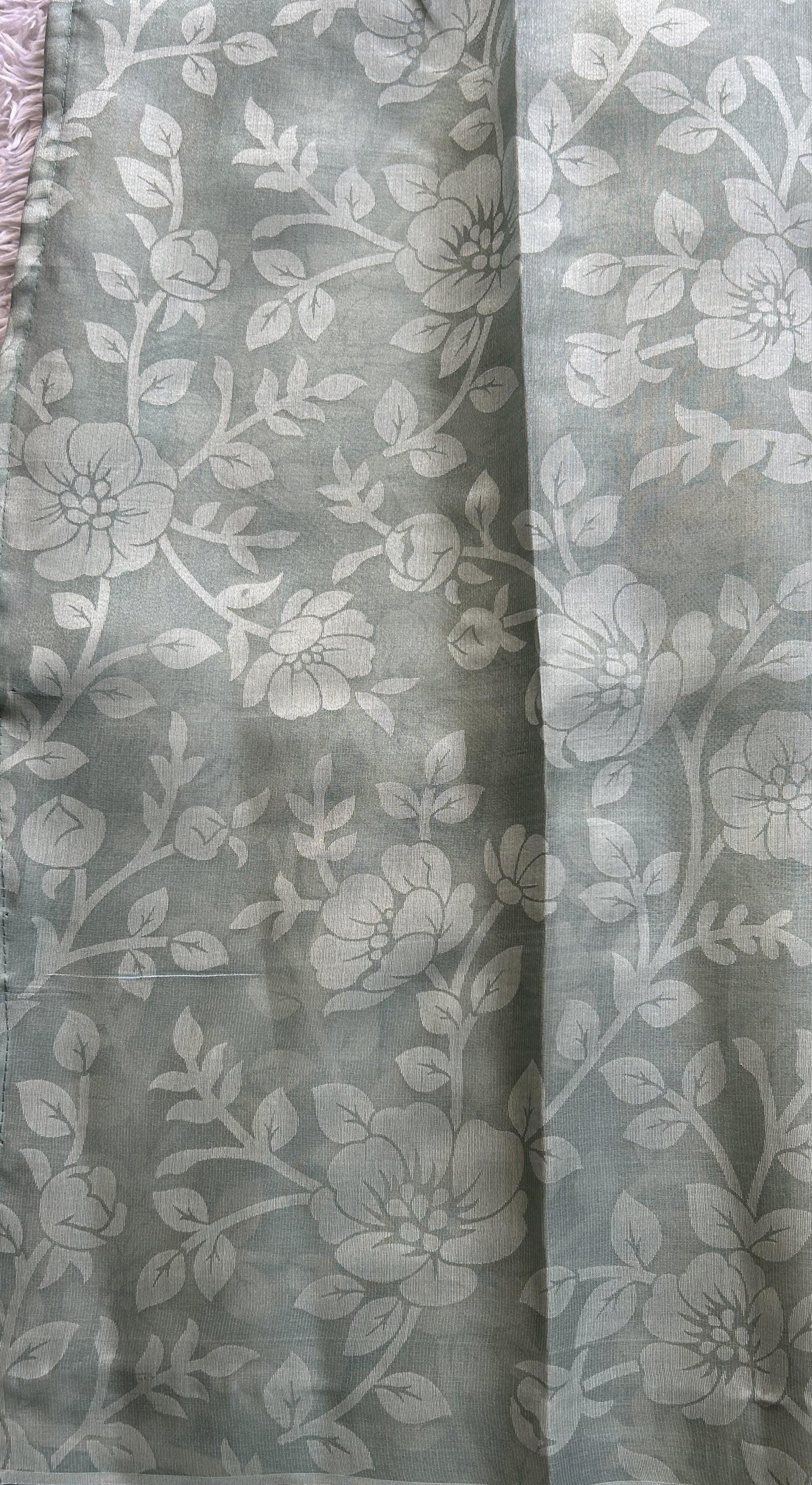 Banarasi Tissue Fancy Saree Light Blue Colored Paired with a Borderless. - Sampradaya Designer Studio