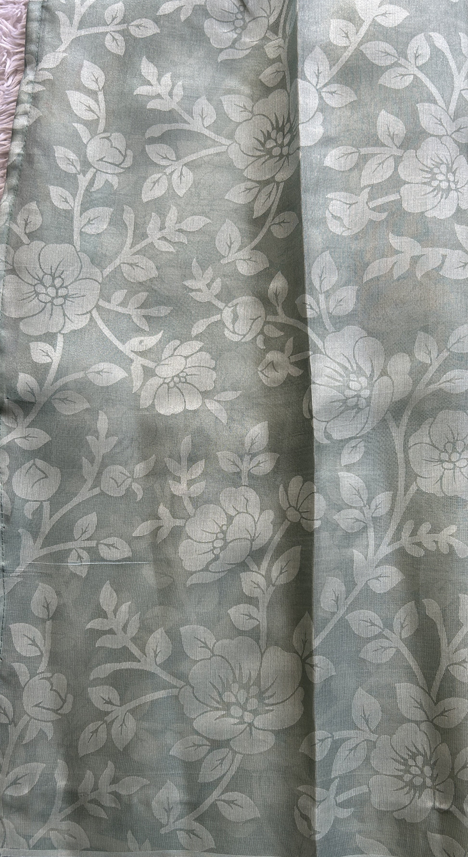 Banarasi Tissue Fancy Saree Light Blue Colored Paired with a Borderless. - Sampradaya Designer Studio