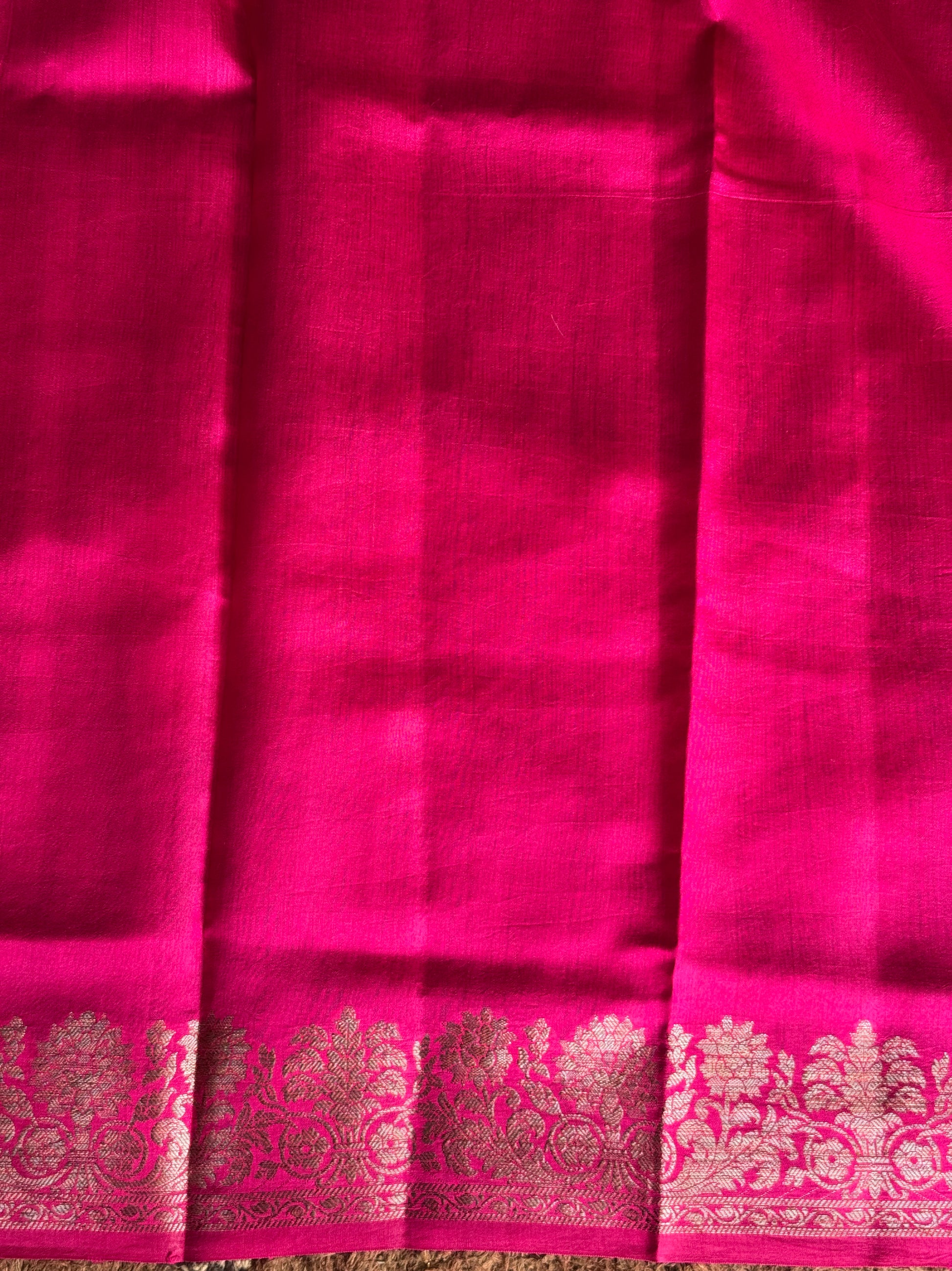 Chiniya Silk Saree Light Pink Colored Elegantly Paired With a Zari Border - Sampradaya Designer Studio