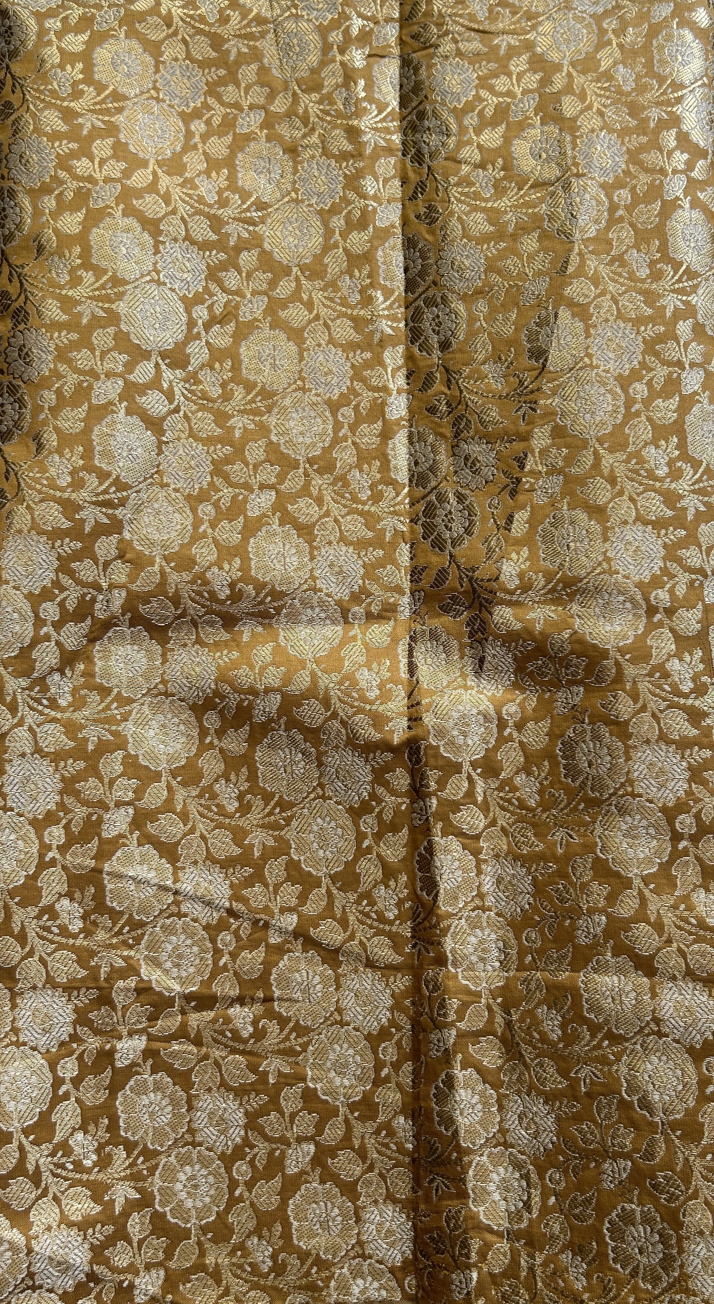 Mangalagiri Plain Pattu Saree Brown colored complemented with a mangalagiri Gap Border - Sampradaya Designer Studio