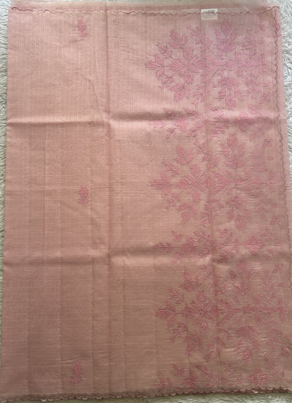 Silk kota Saree Gray colored Elegantly Paired with a Scallop Border. - Sampradaya Designer Studio