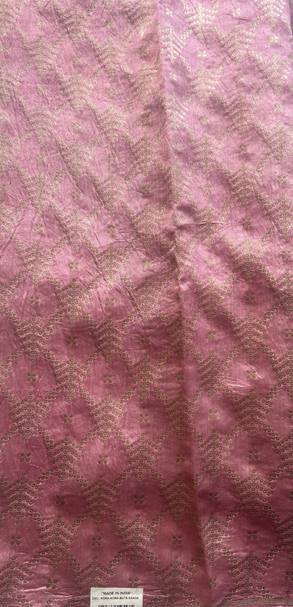 Banarasi Tissue Kora Saree Light Pink Colored Complemented with a Zari Border. - Sampradaya Designer Studio