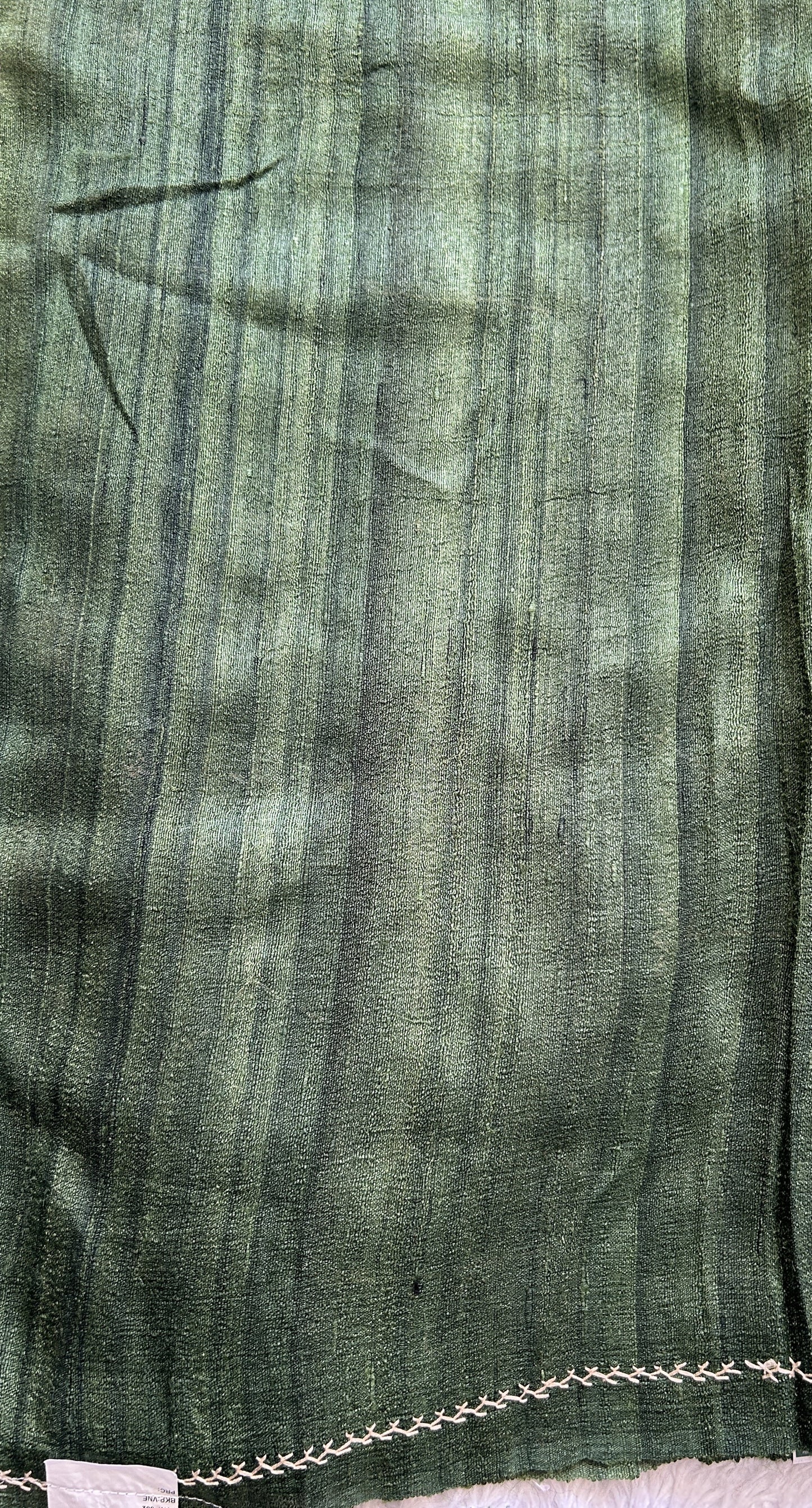 Pure Matka and Muslin Saree Tie and Dye Colored Complemented with a Thread Border. - Sampradaya Designer Studio