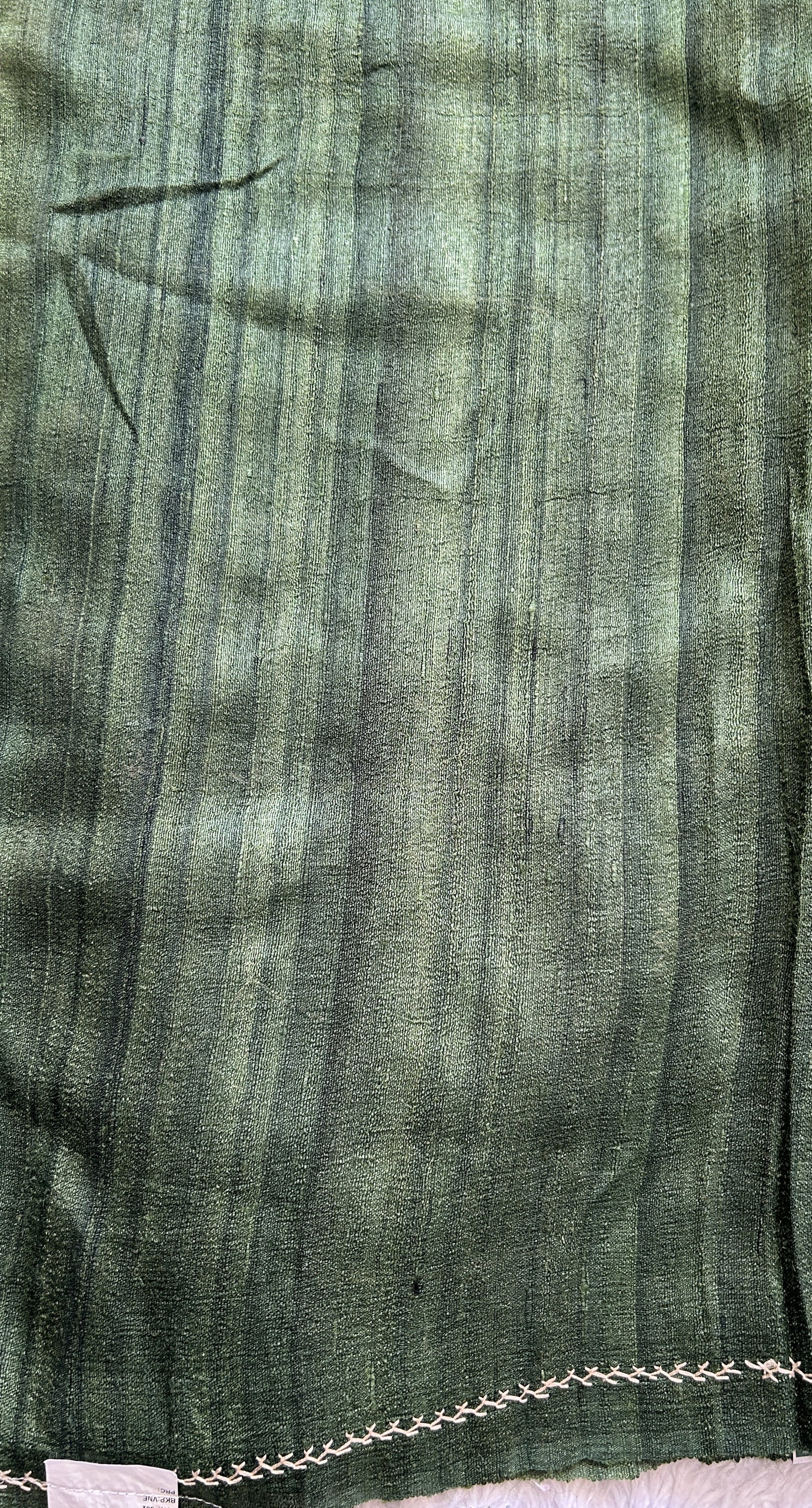 Pure Matka and Muslin Saree Tie and Dye Colored Complemented with a Thread Border. - Sampradaya Designer Studio