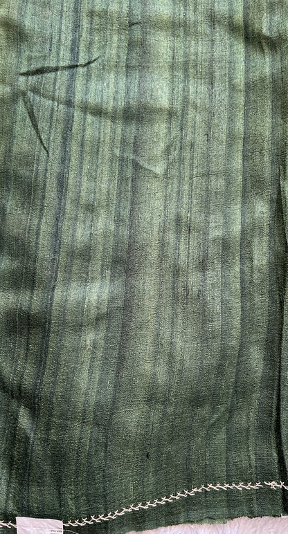 Pure Matka and Muslin Saree Tie and Dye Colored Complemented with a Thread Border. - Sampradaya Designer Studio