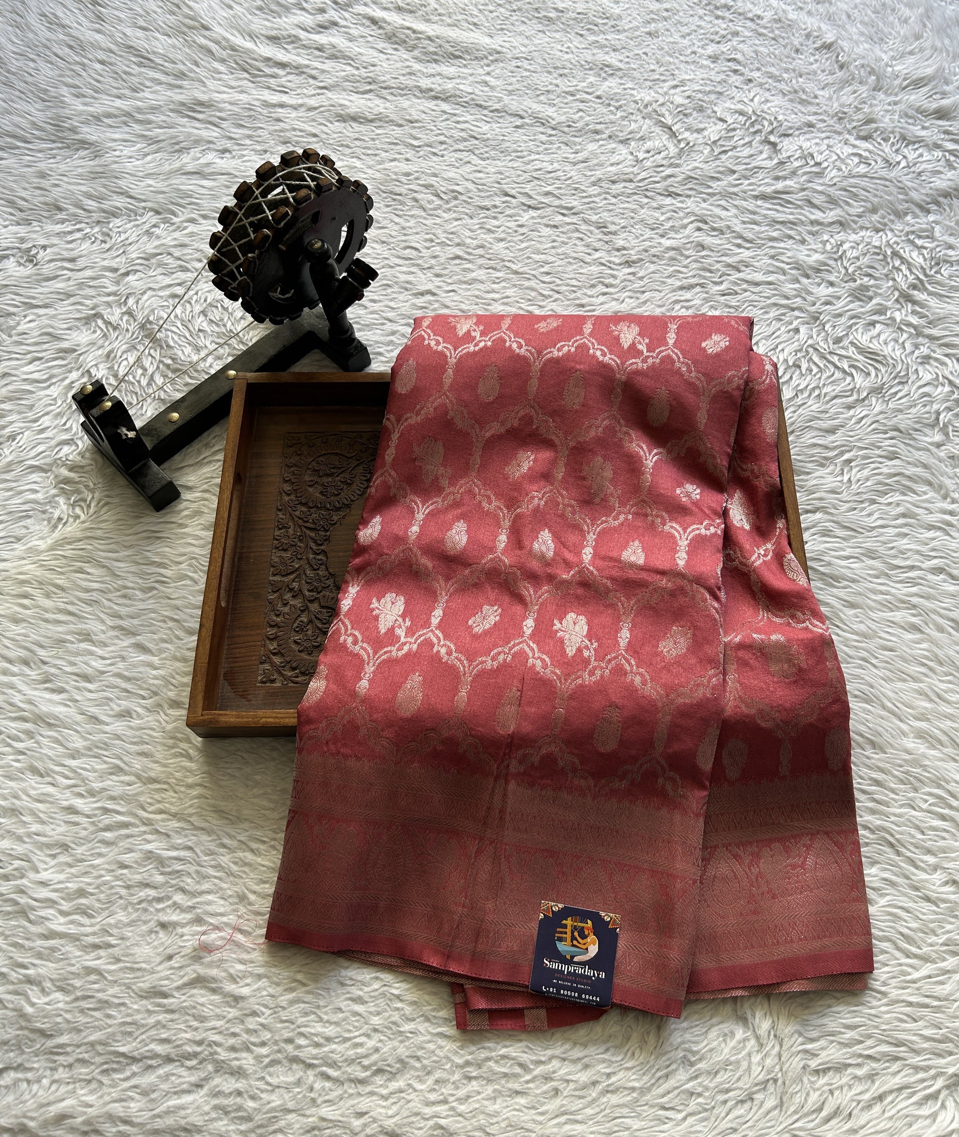 Semi Georgette Saree Sweet Pink Colored Elegantly Paired with a Zari Border. - Sampradaya Designer Studio