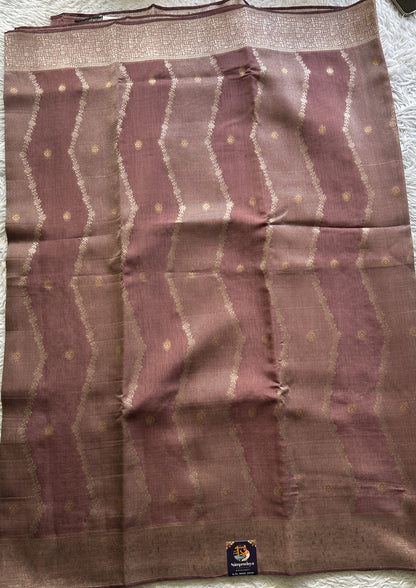 Semi Georgette Saree Onion Pink Colored Elegantly Paired with a Zari Border. - Sampradaya Designer Studio
