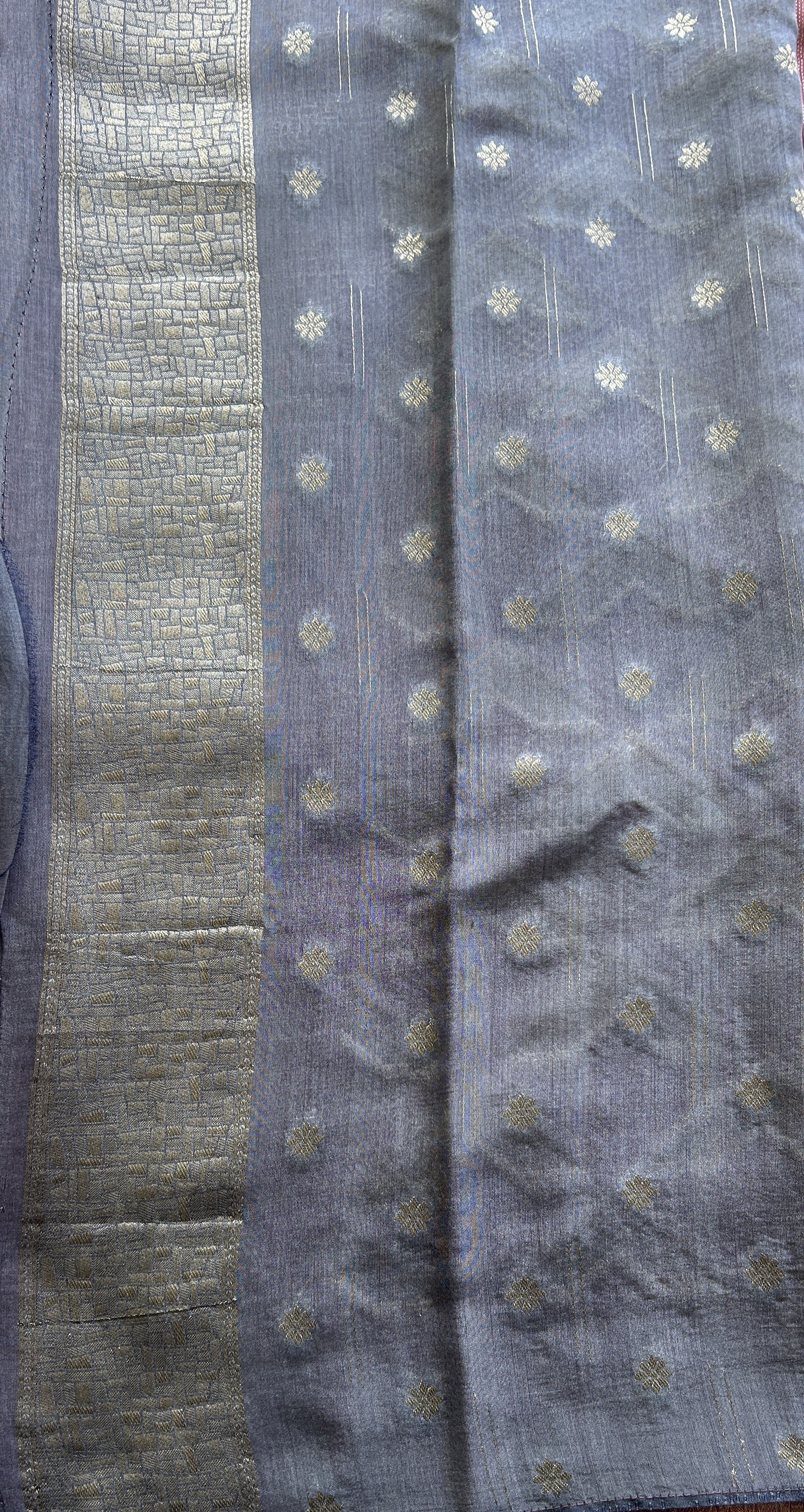 Semi Georgette Saree Rich Pink Colored Elegantly Paired with a Zari Border. - Sampradaya Designer Studio