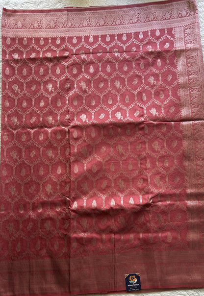 Semi Georgette Saree Sweet Pink Colored Elegantly Paired with a Zari Border. - Sampradaya Designer Studio