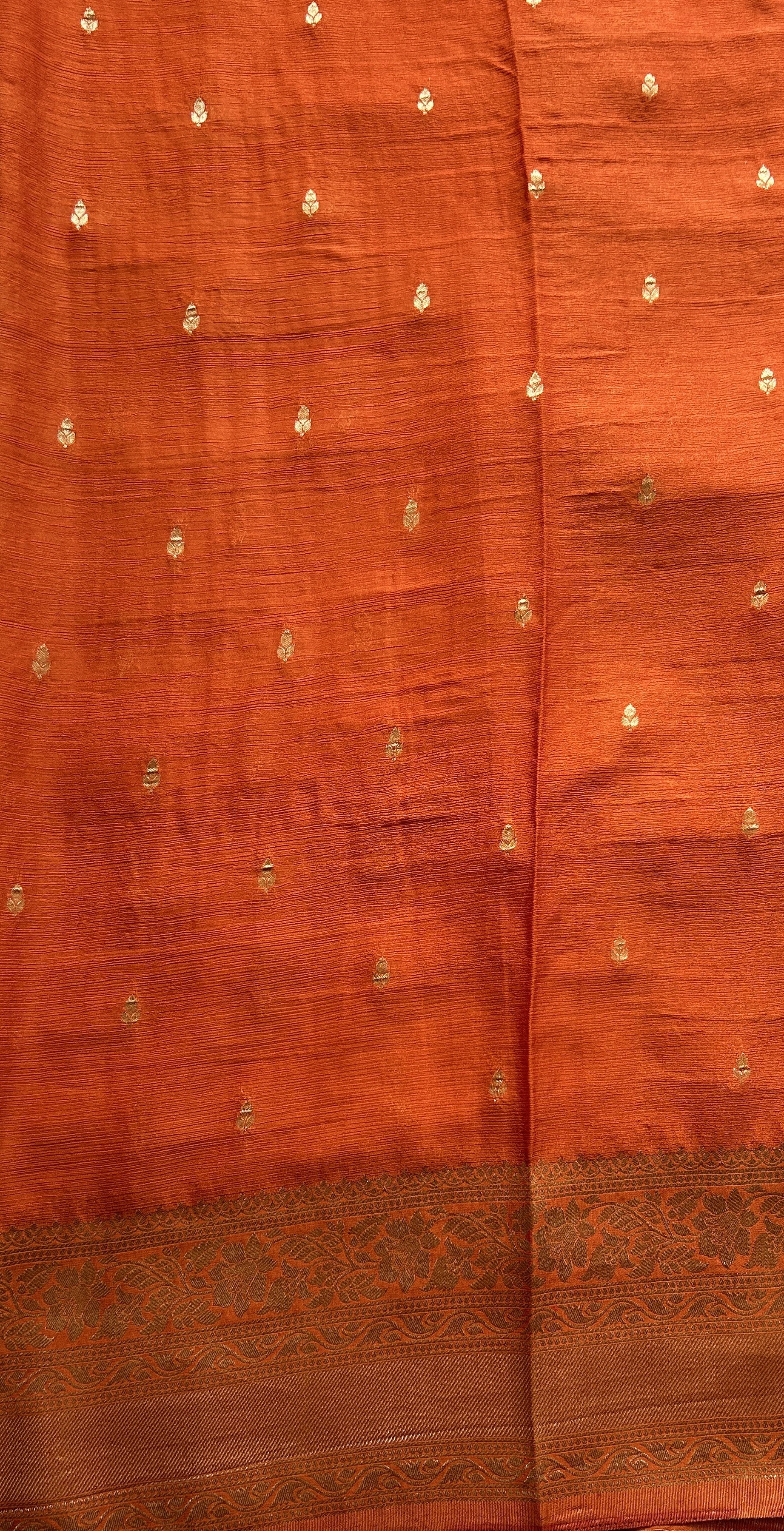 Semi Georgette Saree Purple Colored Elegantly Paired with a Zari Border. - Sampradaya Designer Studio