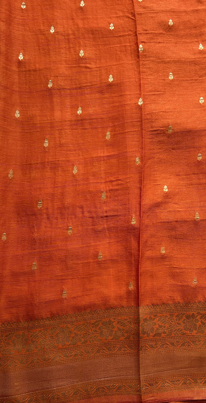 Semi Georgette Saree Purple Colored Elegantly Paired with a Zari Border. - Sampradaya Designer Studio