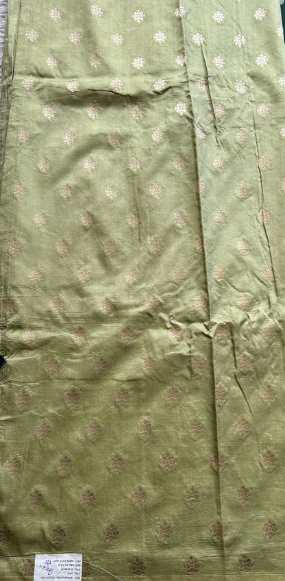 Mona Silk Saree Dark Green Colored Paired with a Buti Border. - Sampradaya Designer Studio