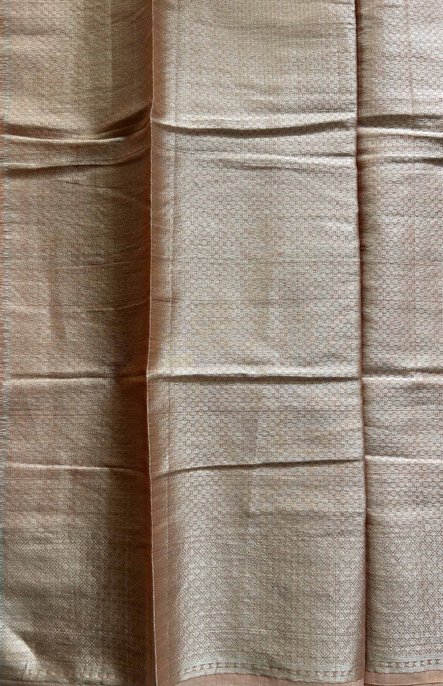 Cotton Kota Saree Orange Colored Complemented with a Zari Border. - Sampradaya Designer Studio