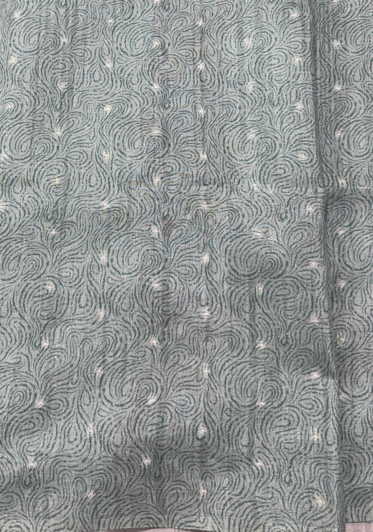 Semi Tussar Silk Saree -Light Green color  with Gold Zari Border - Elegant Fancy Saree for Party & Office Wear