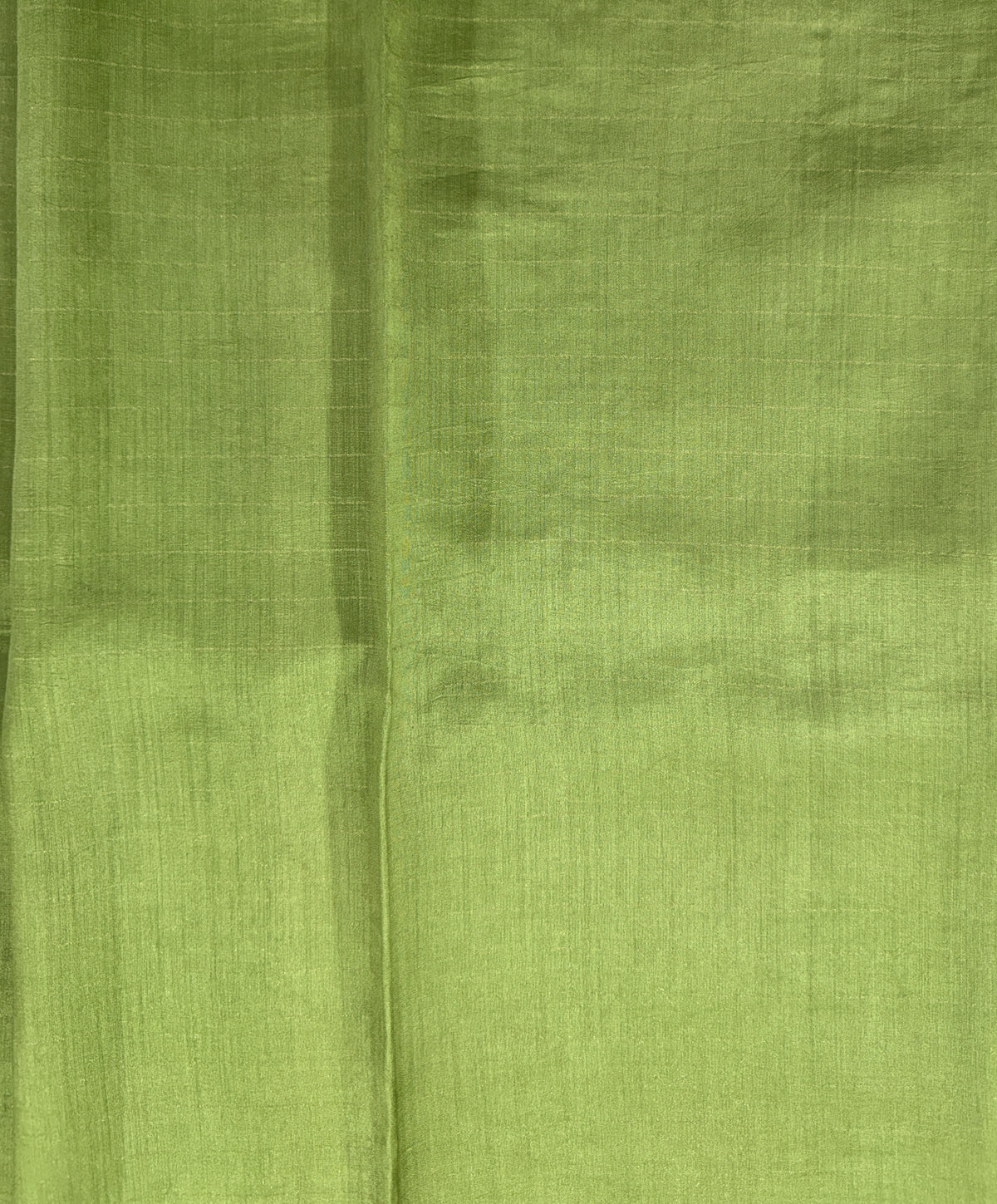 Pure Chiniya Silk Saree Apple Green Colored Elegantly Paired with a Gold Zari Border.