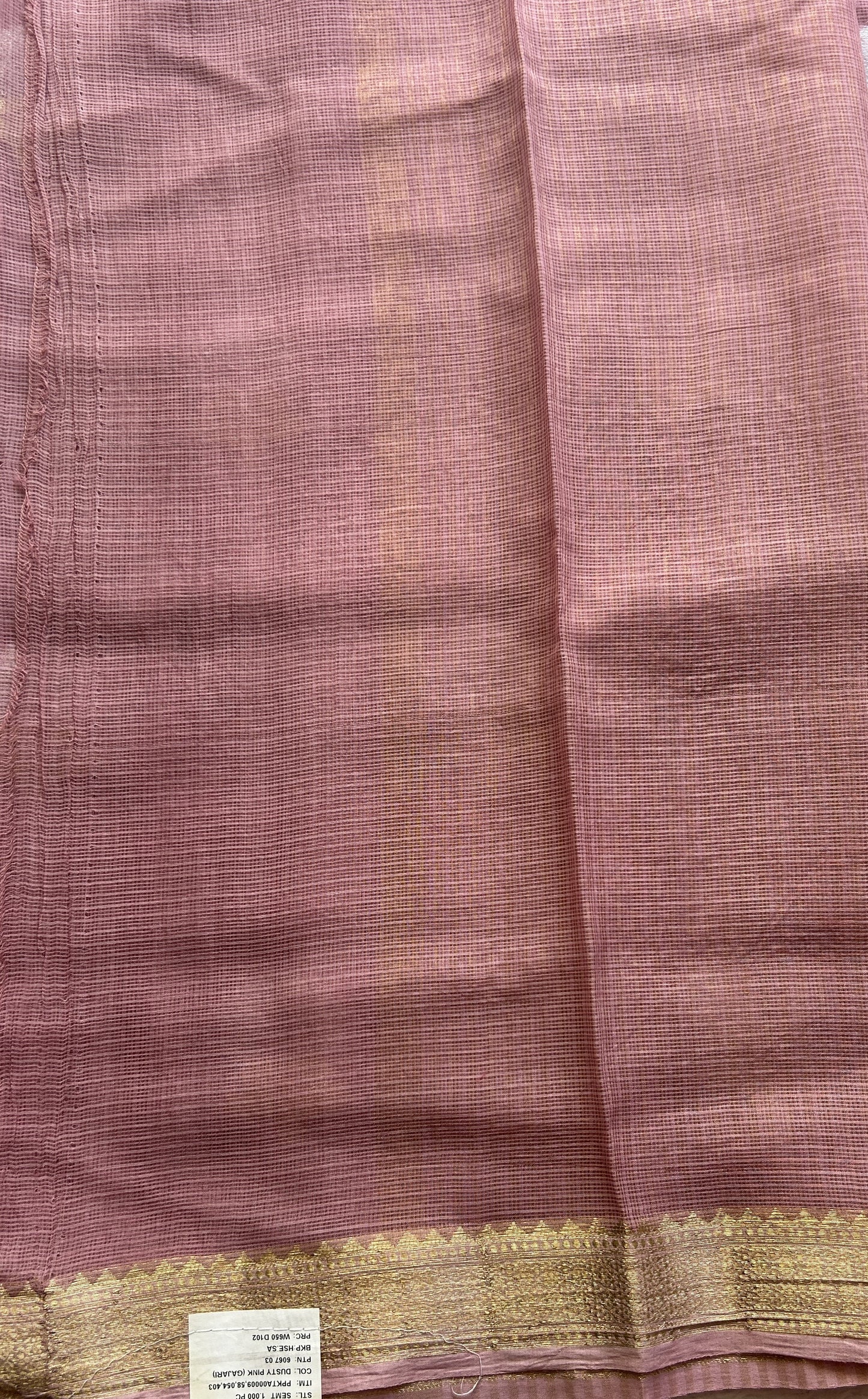Silk kota Saree Onion Pink colored Complemented with a Zari Border. - Sampradaya Designer Studio