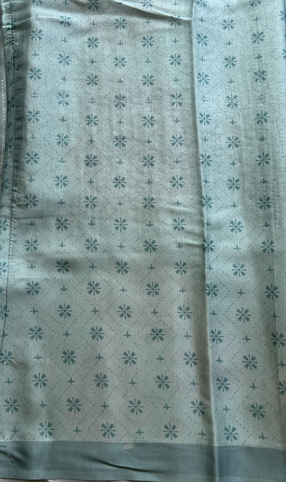 Banarasi Soft Silk Saree Aqua Blue Colored Complemented with a Plain Border. - Sampradaya Designer Studio