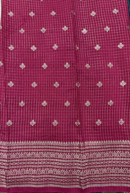 Banarasi Fancy Saree Dark Teal Blue Colored Complemented with a Yellow Zari Border.