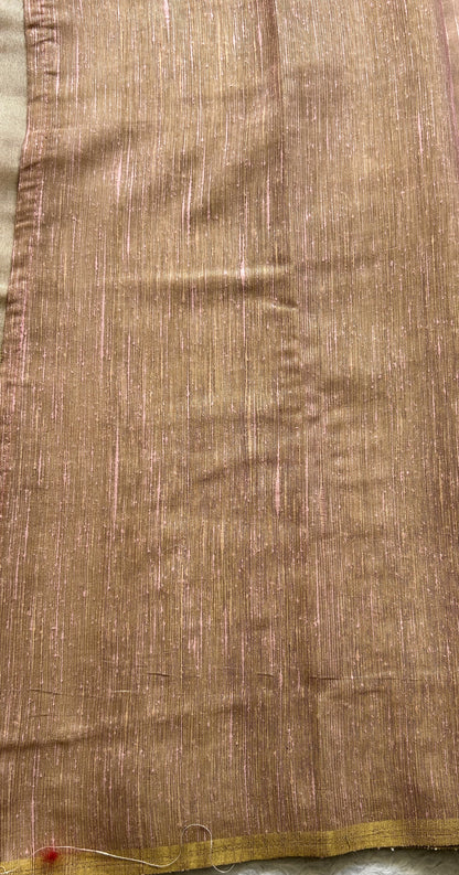 Semi Tussar Saree Light Onion Pink Colored complemented with a Borderless. - Sampradaya Designer Studio