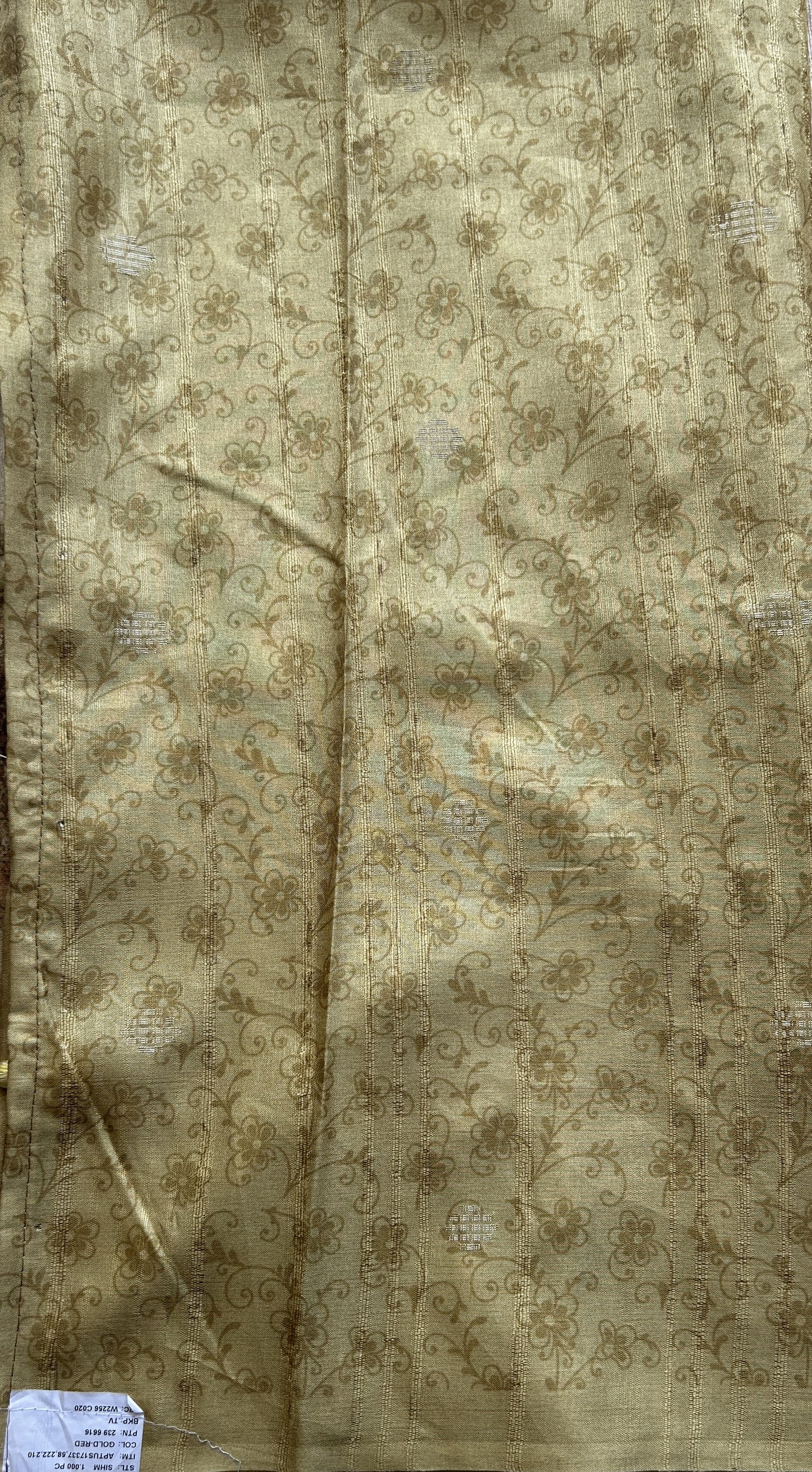 Semi Tussar Saree Light Yellow Colored complemented with a Plain Border. - Sampradaya Designer Studio