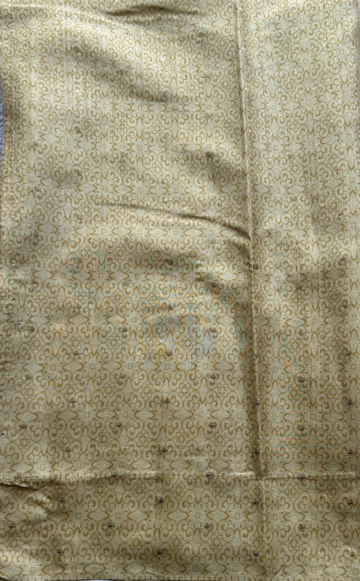 Semi Tussar Saree Lime Yellow Colored complemented with a Plain Border. - Sampradaya Designer Studio