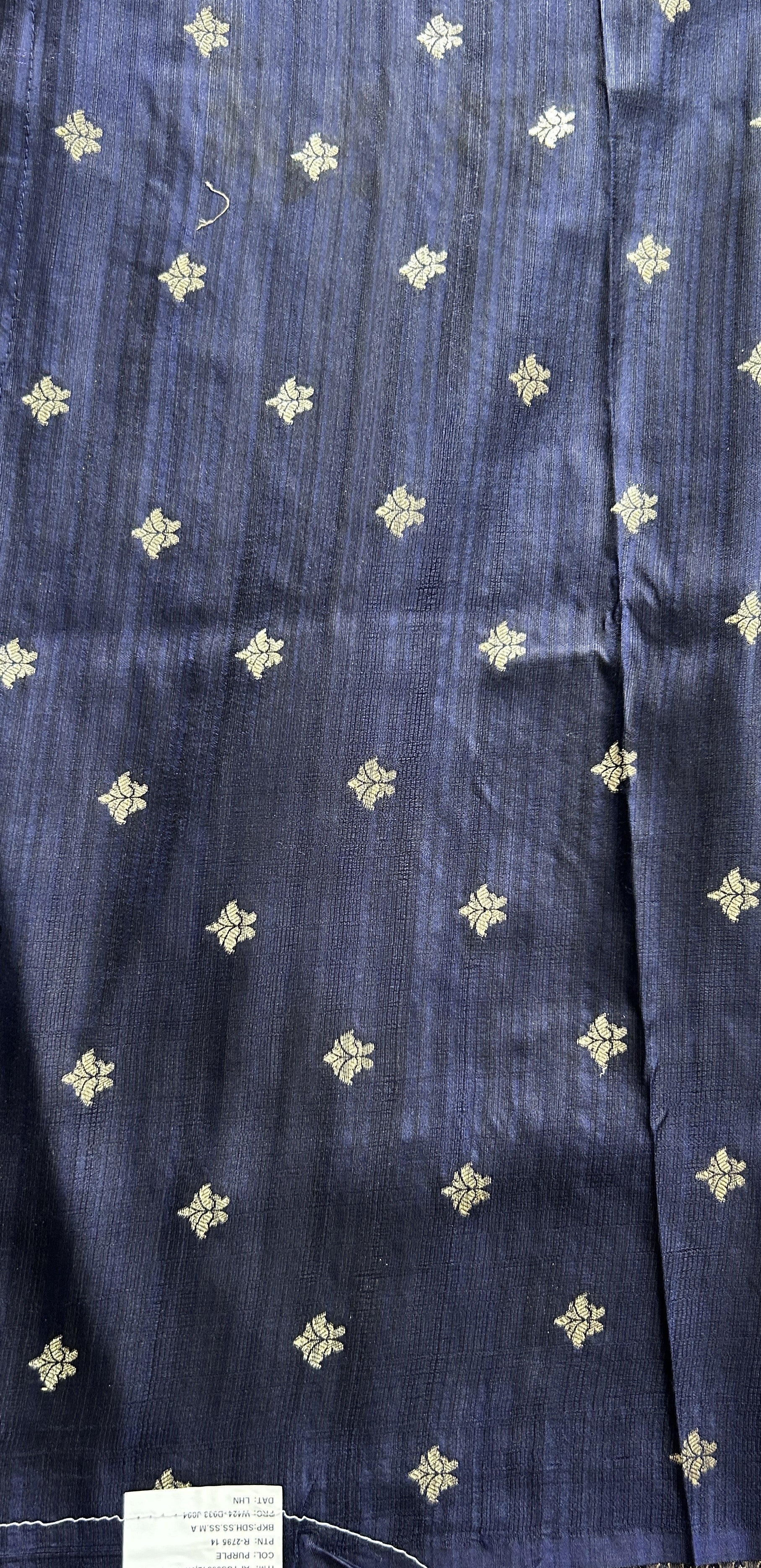 Semi Raw Silk Saree Lavender Colored Complemented with a Zari Border. - Sampradaya Designer Studio