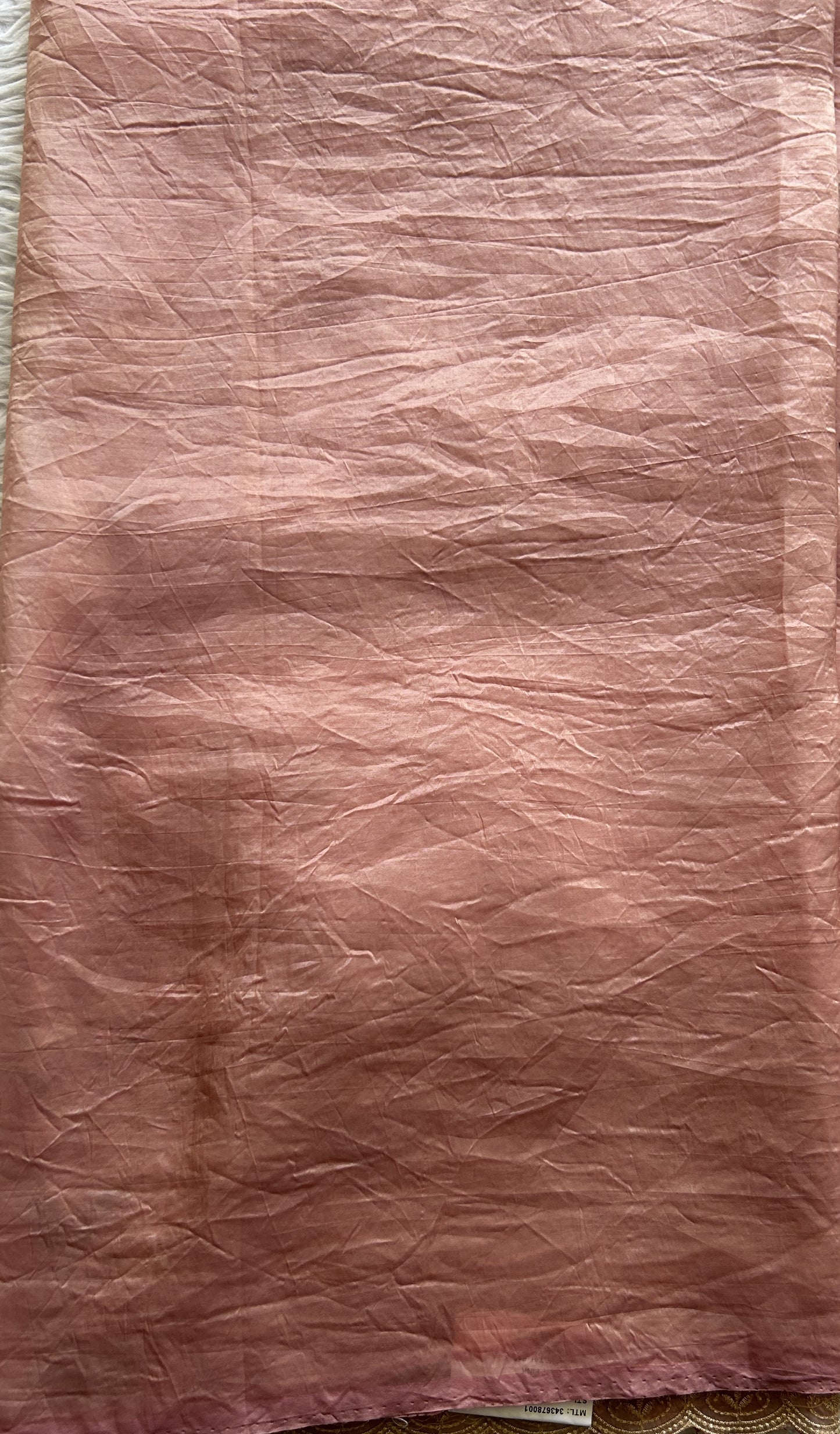 Inox Silk Saree Light Pink Colored Elegantly Paired with a Machine Embroidery Border. - Sampradaya Designer Studio