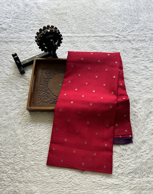 Mona Silk Saree Dark Pink Colored Complemented with a Borderless. - Sampradaya Designer Studio