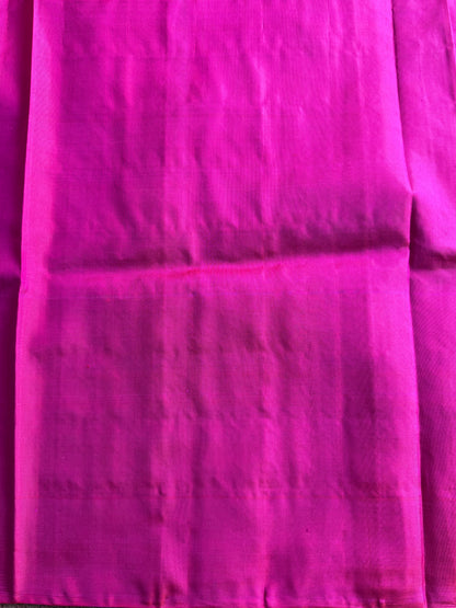 Blue Gadwal Silk Saree with Gold Zari Border — Pure Handloom | Silk Mark Certified