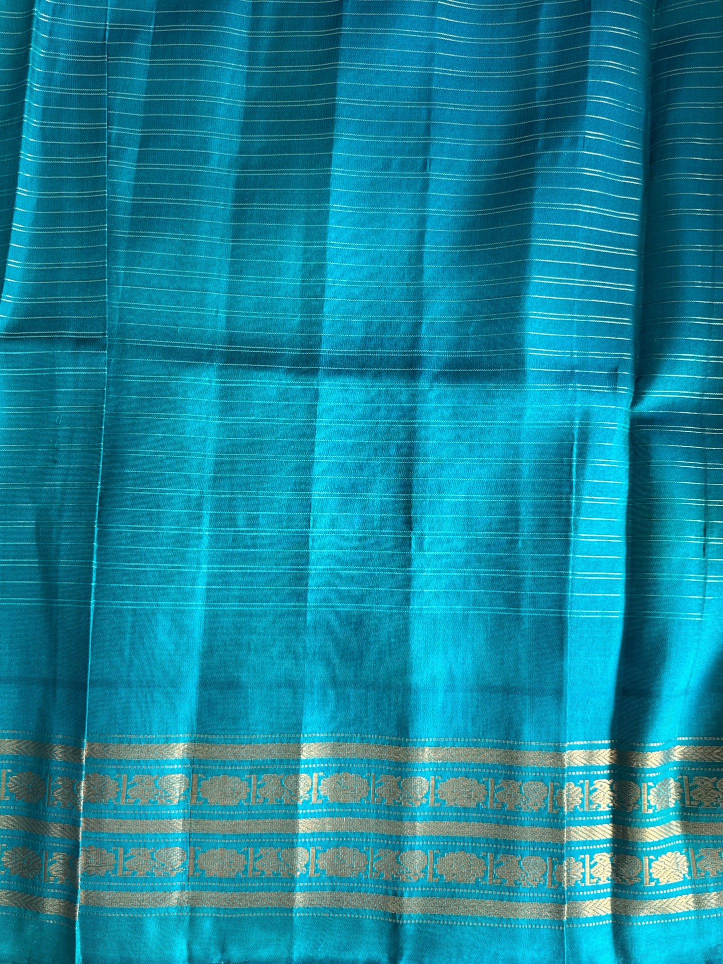 Onion Pink Gadwal Silk Saree with Gold Zari Border — Pure Handloom | Silk Mark Certified