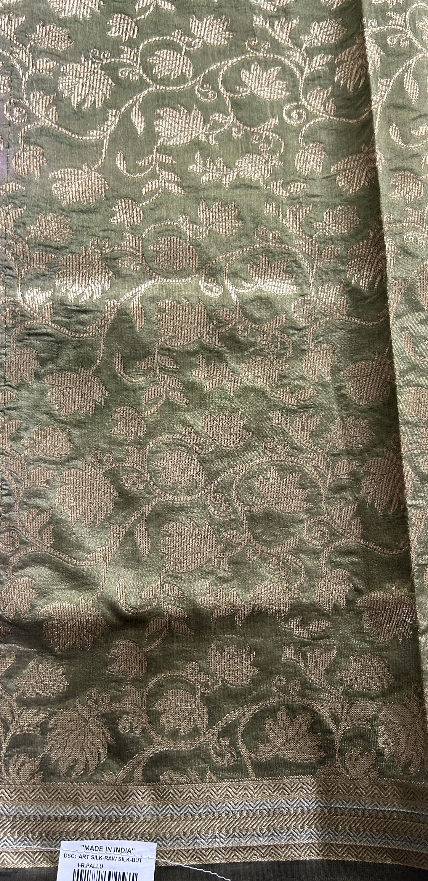 Semi Raw Silk Saree Lavender Colored Complemented with a Zari Border. - Sampradaya Designer Studio