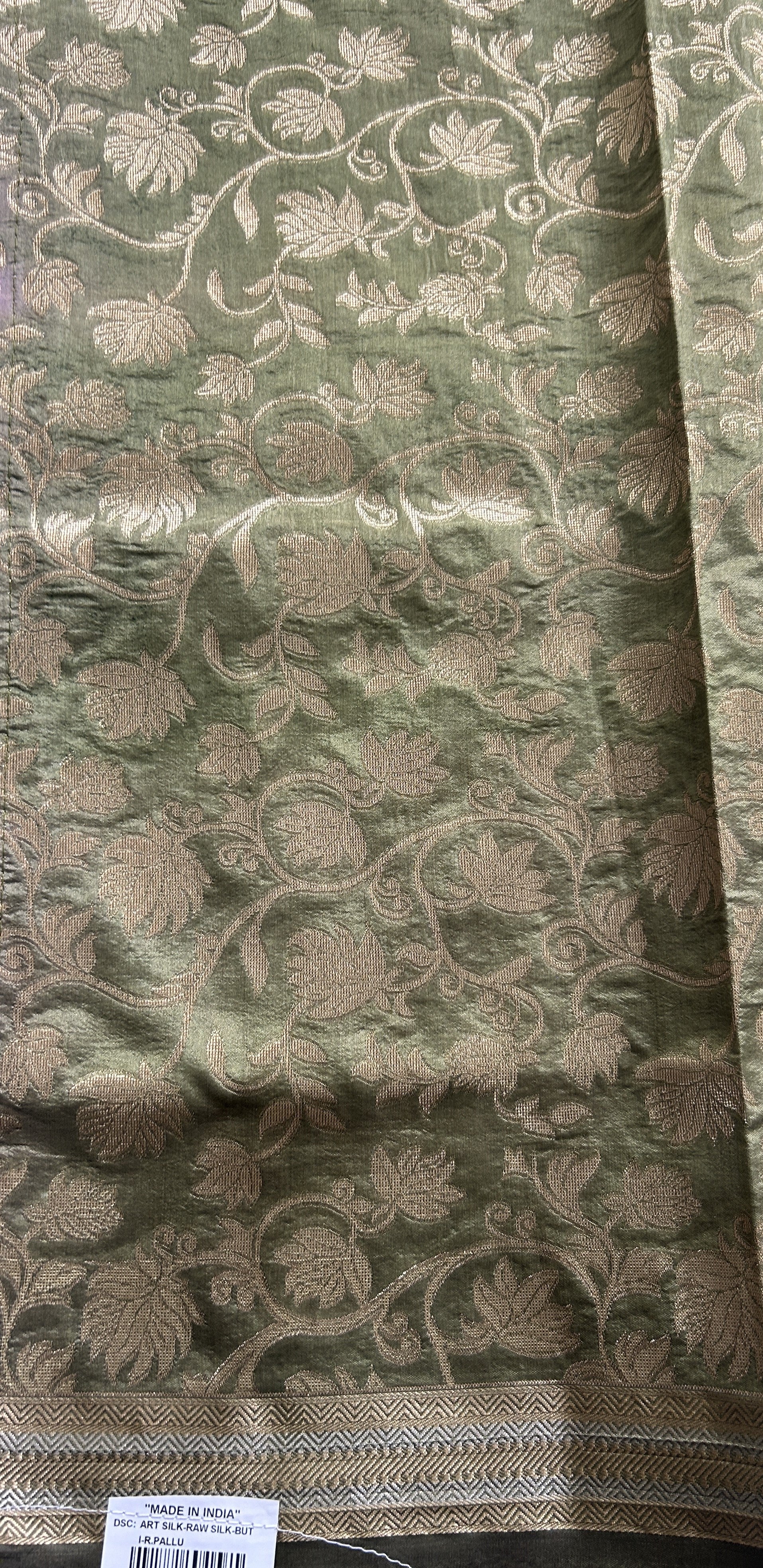 Semi Raw Silk Saree Lavender Colored Complemented with a Zari Border. - Sampradaya Designer Studio