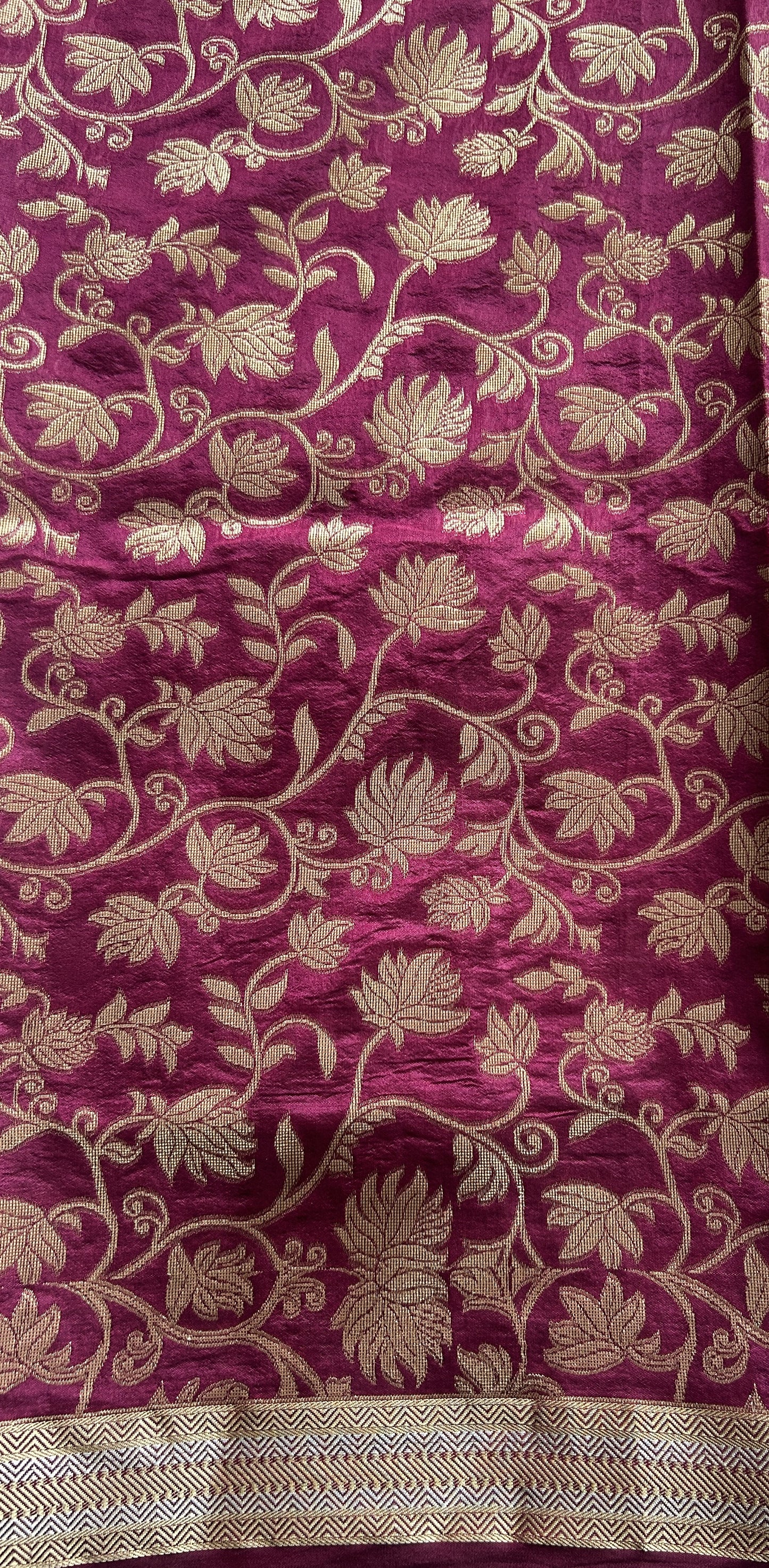 Semi Raw Silk Saree Pink Colored Complemented with a Zari Border. - Sampradaya Designer Studio