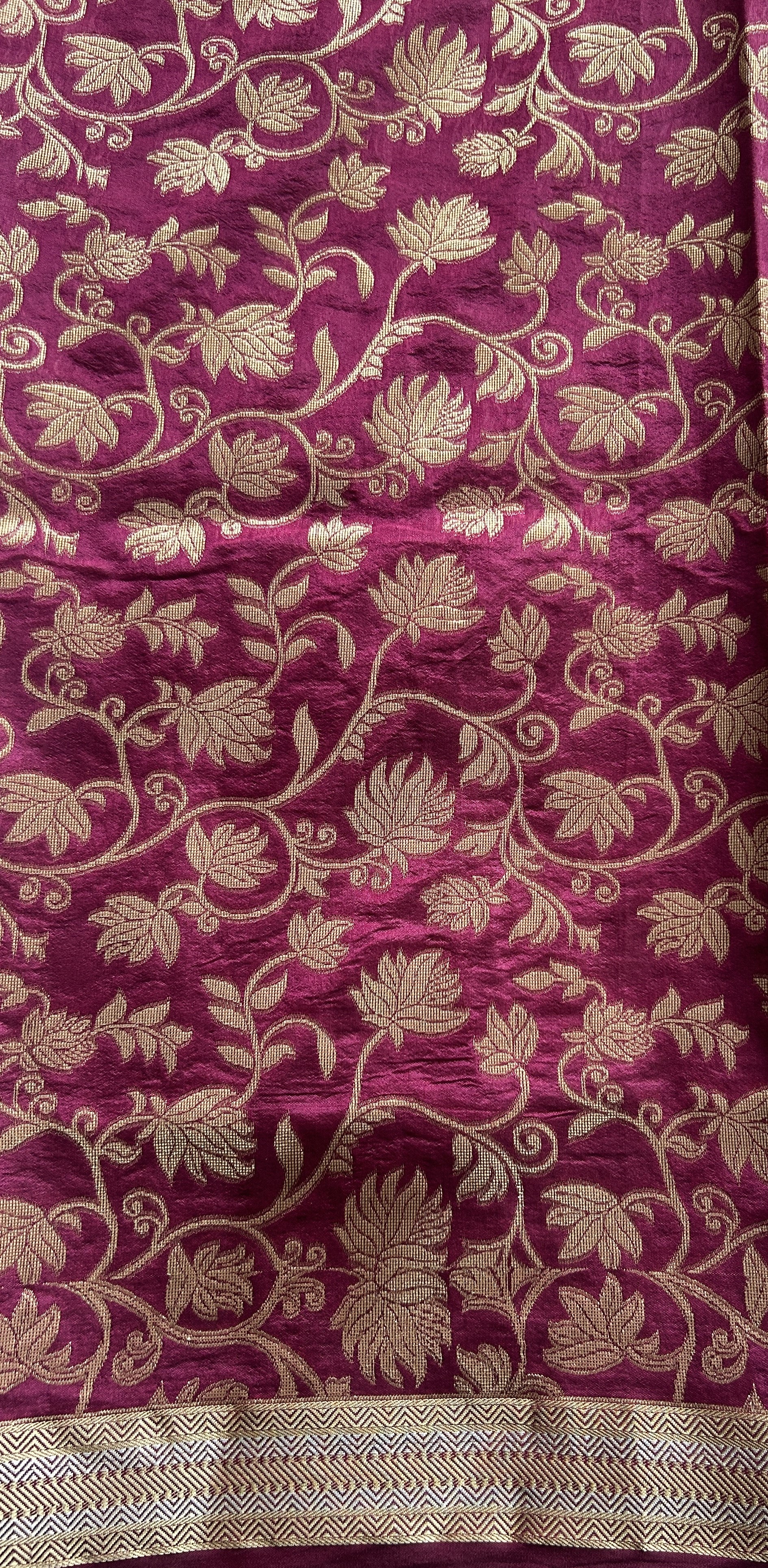Semi Raw Silk Saree Pink Colored Complemented with a Zari Border. - Sampradaya Designer Studio